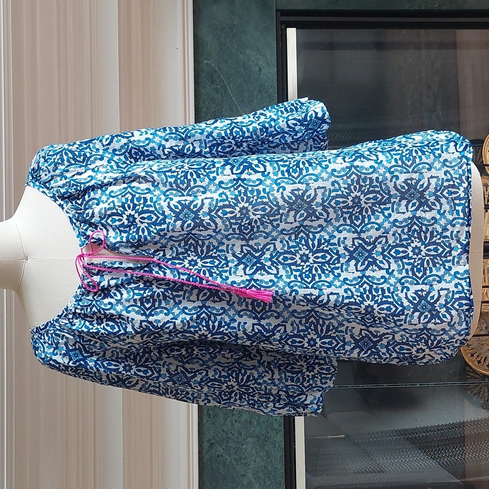 Milly For Design Nation Floral Cotton Top